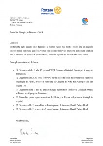 LETTERA DICEMBRE 2018