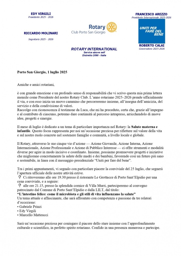 Lettera del mese di Luglio Presidente Edy Virgili 2025-26_page-0001